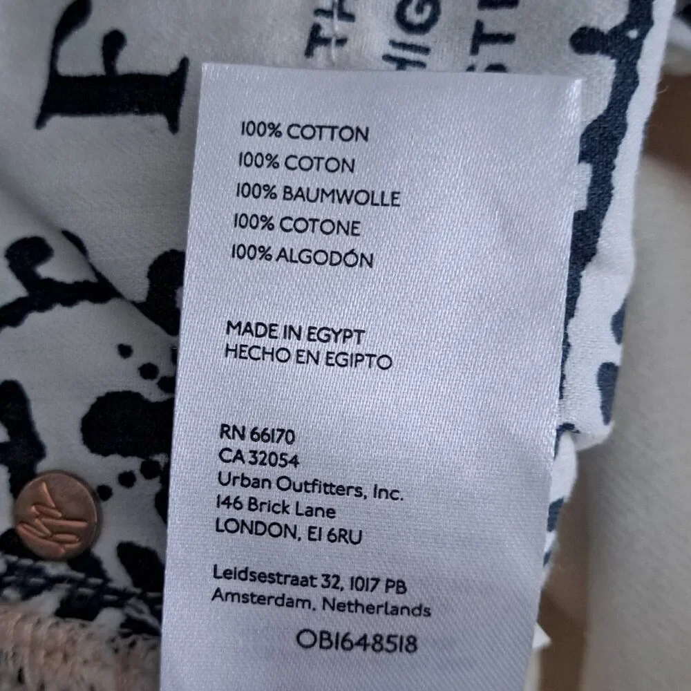 We The Free Ivory White The Pacifica High Rise Slim Straight Leg Denim Jeans 25